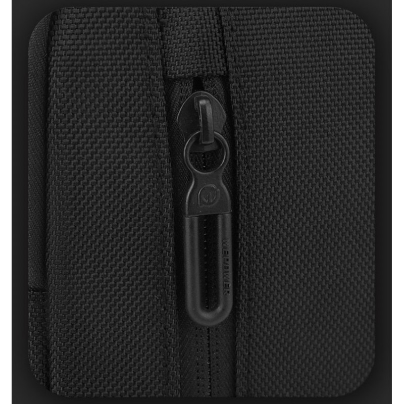 Чоловіча сумка барсетка через плече Henry чорна - 15 фото