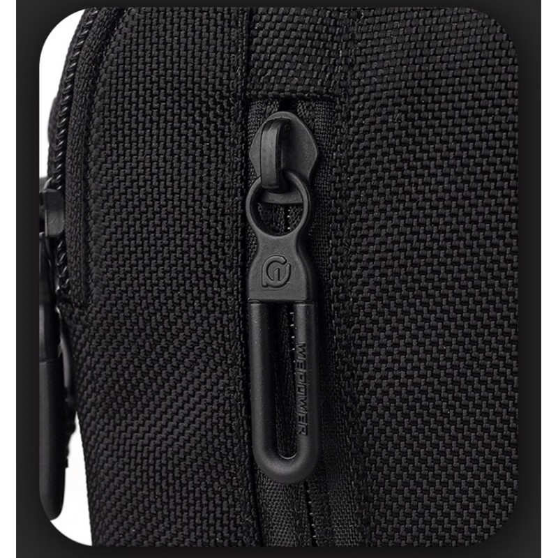 Мужская сумка барсетка через плечо Henry черная - 16 фото