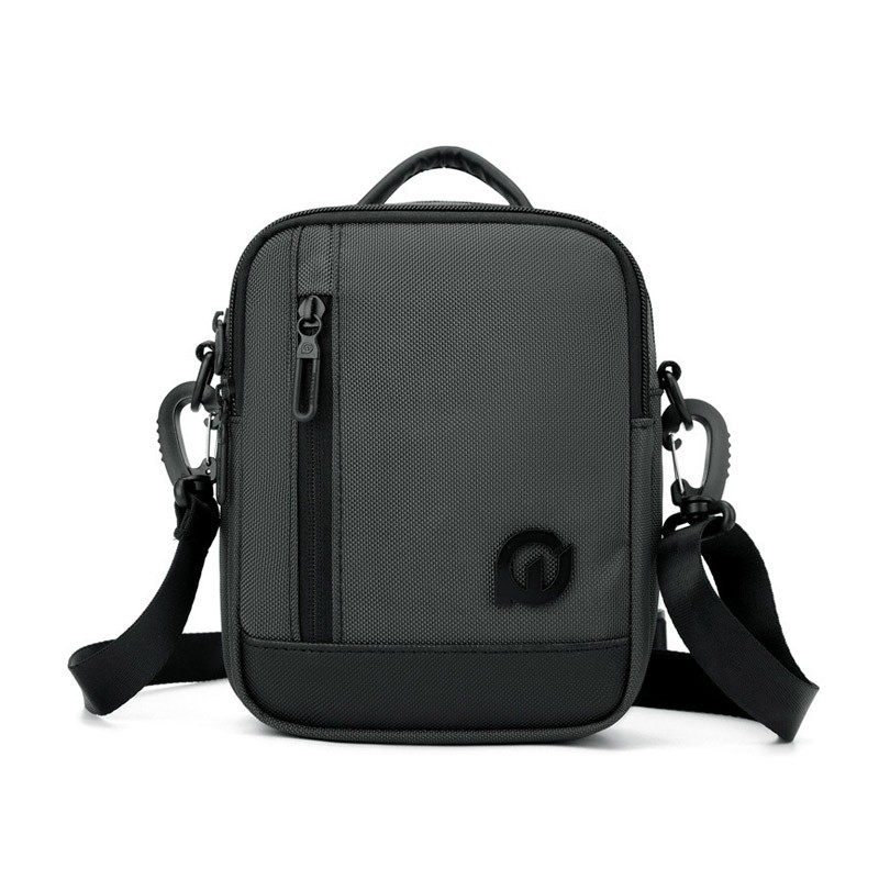 Мужская сумка барсетка через плечо Henry серая фото