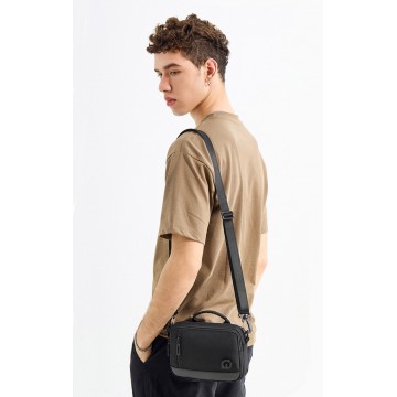 Мужская сумка барсетка через плечо Marc черная фото