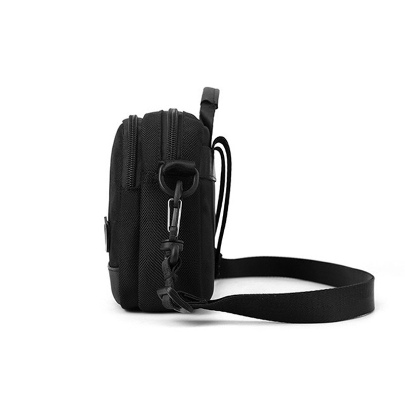 Мужская сумка барсетка через плечо Marc черная - 4 фото