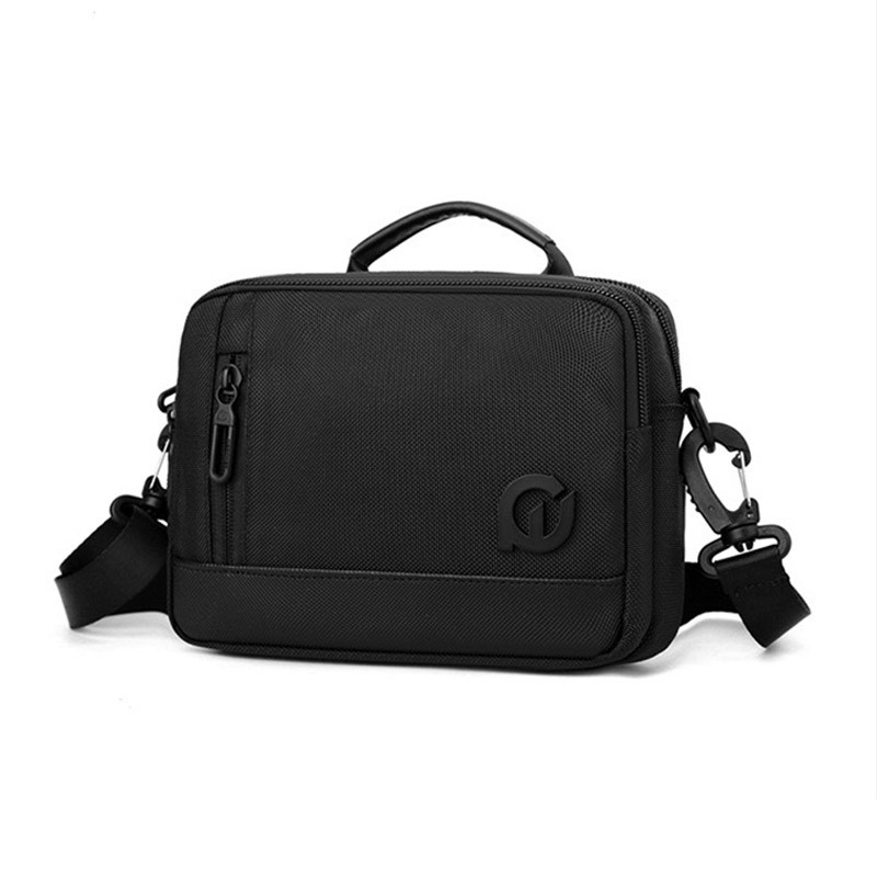 Чоловіча сумка барсетка через плече Marc чорна - 6 фото