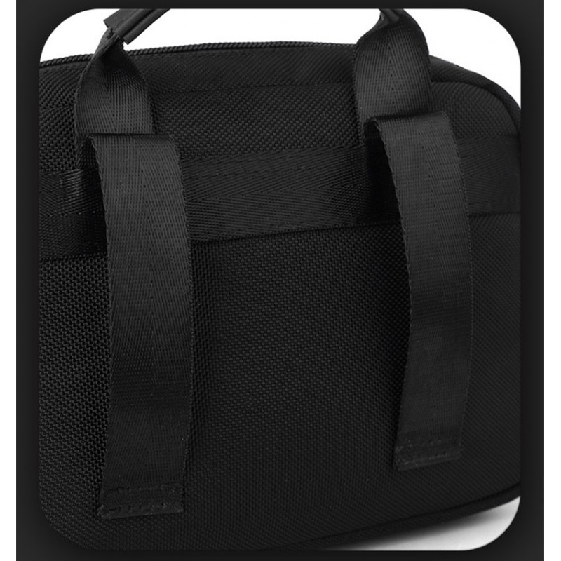 Чоловіча сумка барсетка через плече Marc чорна - 9 фото