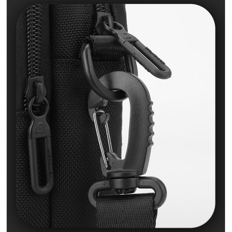 Чоловіча сумка барсетка через плече Marc чорна - 10 фото