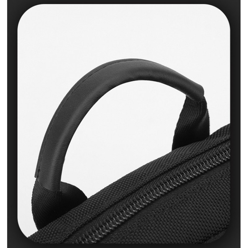 Мужская сумка барсетка через плечо Marc черная - 11 фото