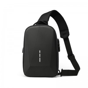 Мужская сумка слинг через плечо Breton черная