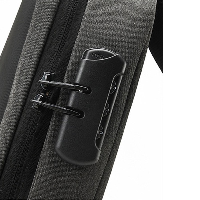 Мужская сумка слинг через плечо Breton черная - 6 фото