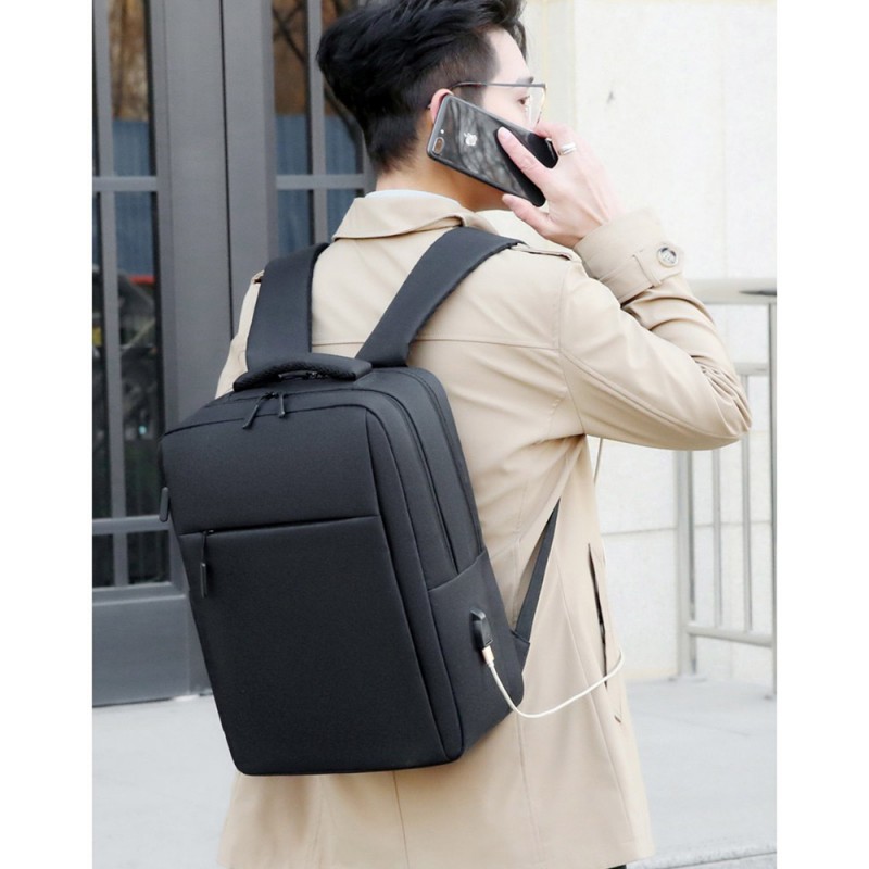 Чоловічий рюкзак для ноутбука Edelman чорний - 1 фото