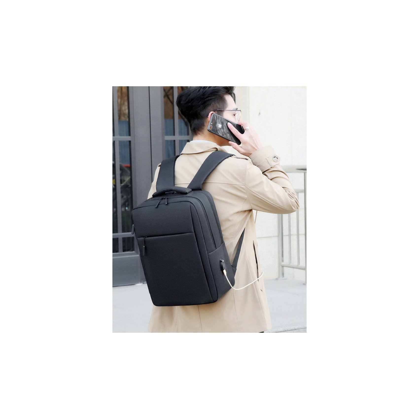 Чоловічий рюкзак для ноутбука Edelman чорний