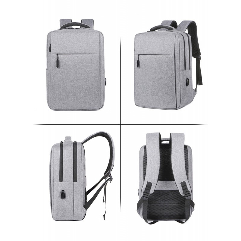 Чоловічий рюкзак для ноутбуку Edelman сірий - 3 фото