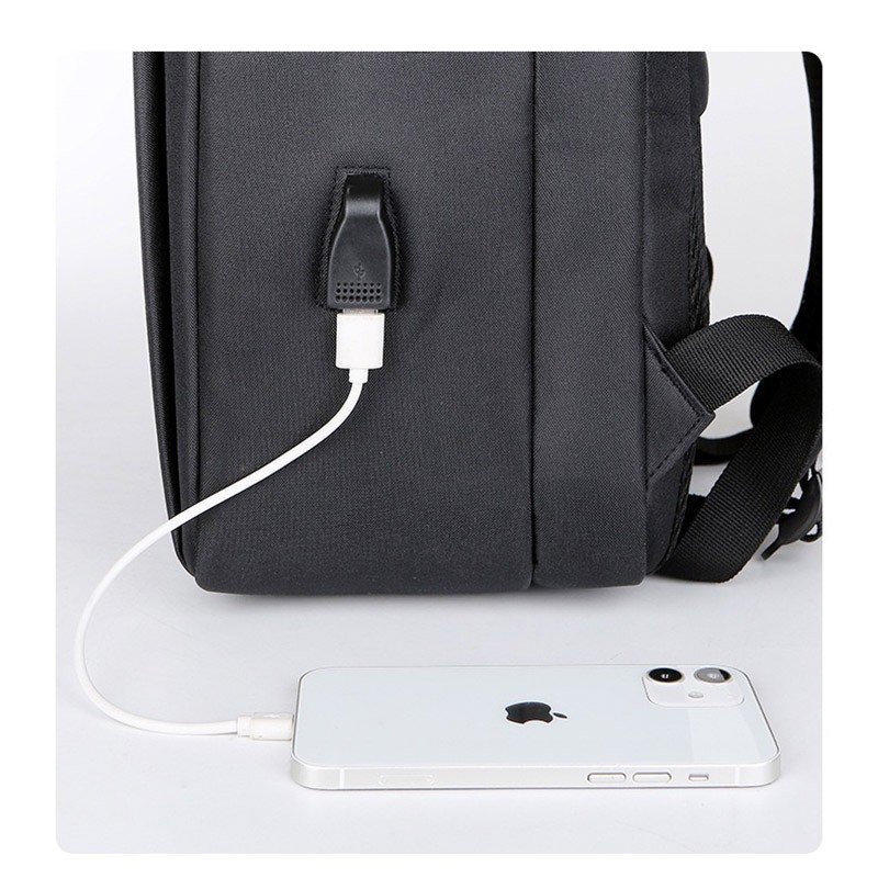 Чоловічий рюкзак для ноутбука Edelman чорний - 9 фото