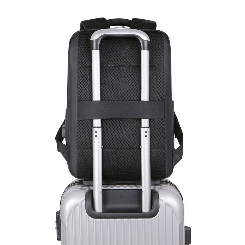 Мужской рюкзак для ноутбука Edelman черный - 7 фото