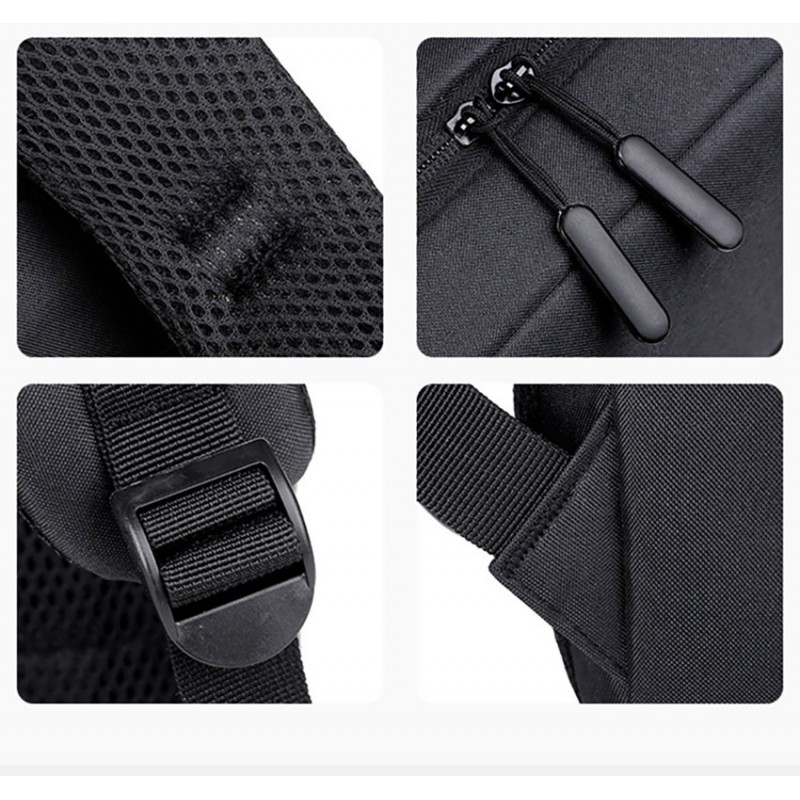 Мужской рюкзак для ноутбука Edelman черный - 8 фото