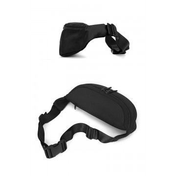 Сумка бананка на пояс Lester черная фото