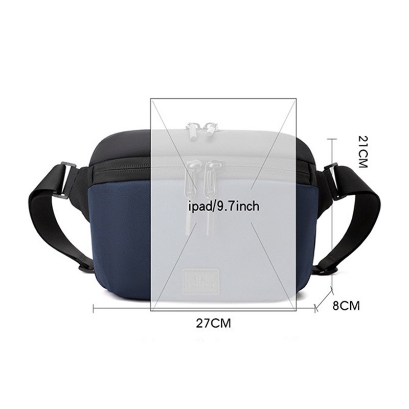 Сумка бананка на пояс Malcolm черная - 11 фото