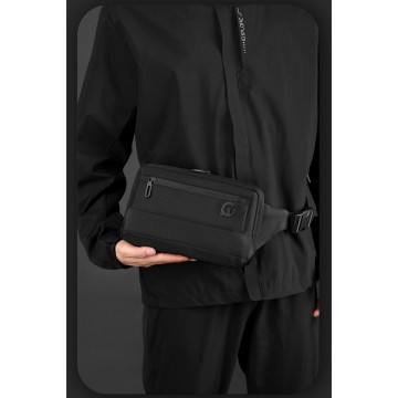 Сумка бананка на пояс Martin черная фото