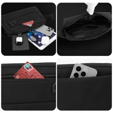 Сумка бананка на пояс Martin чорна фото