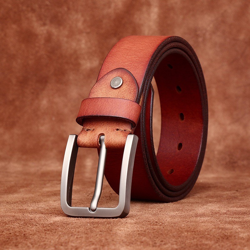 Мужской кожаный ремень Wingfield коричневый фото