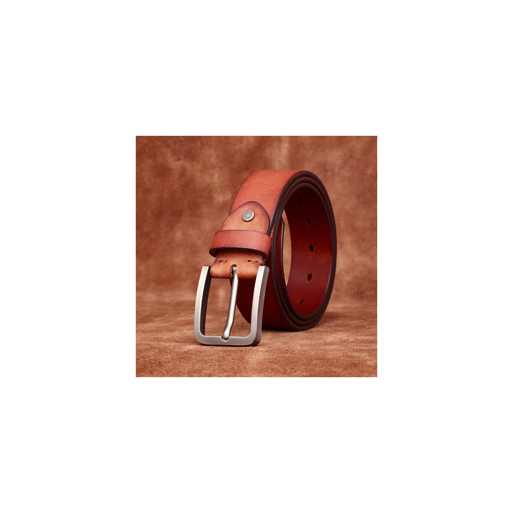 Мужской кожаный ремень Wingfield коричневый