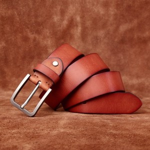 Чоловічий шкіряний ремінь Wingfield коричневий