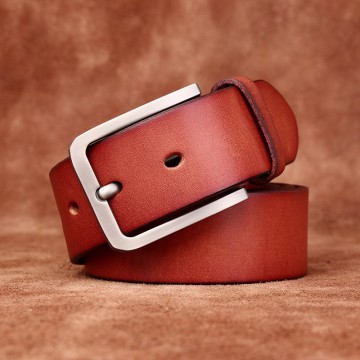 Мужской кожаный ремень Wingfield коричневый фото