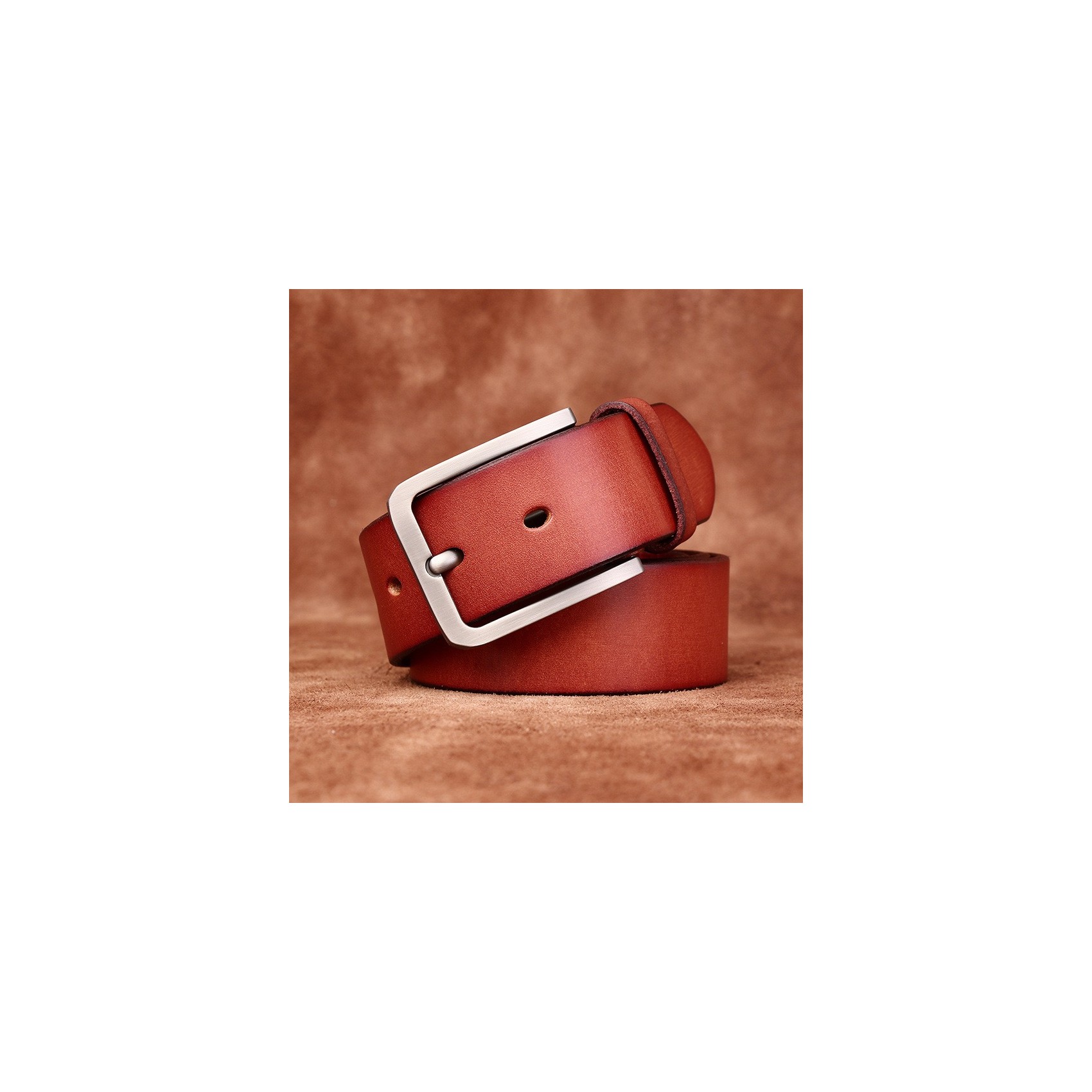 Чоловічий шкіряний ремінь Wingfield коричневий