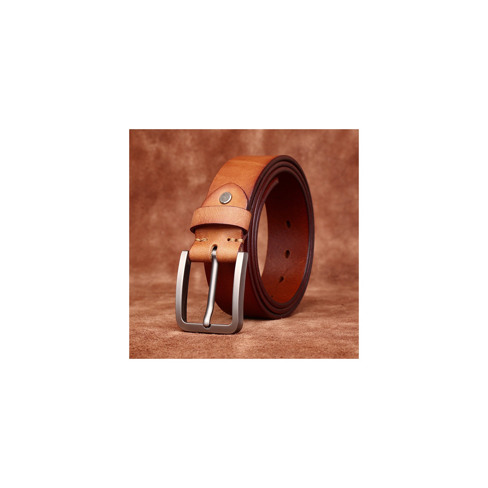 Мужской кожаный ремень Wingfield светло-коричневый