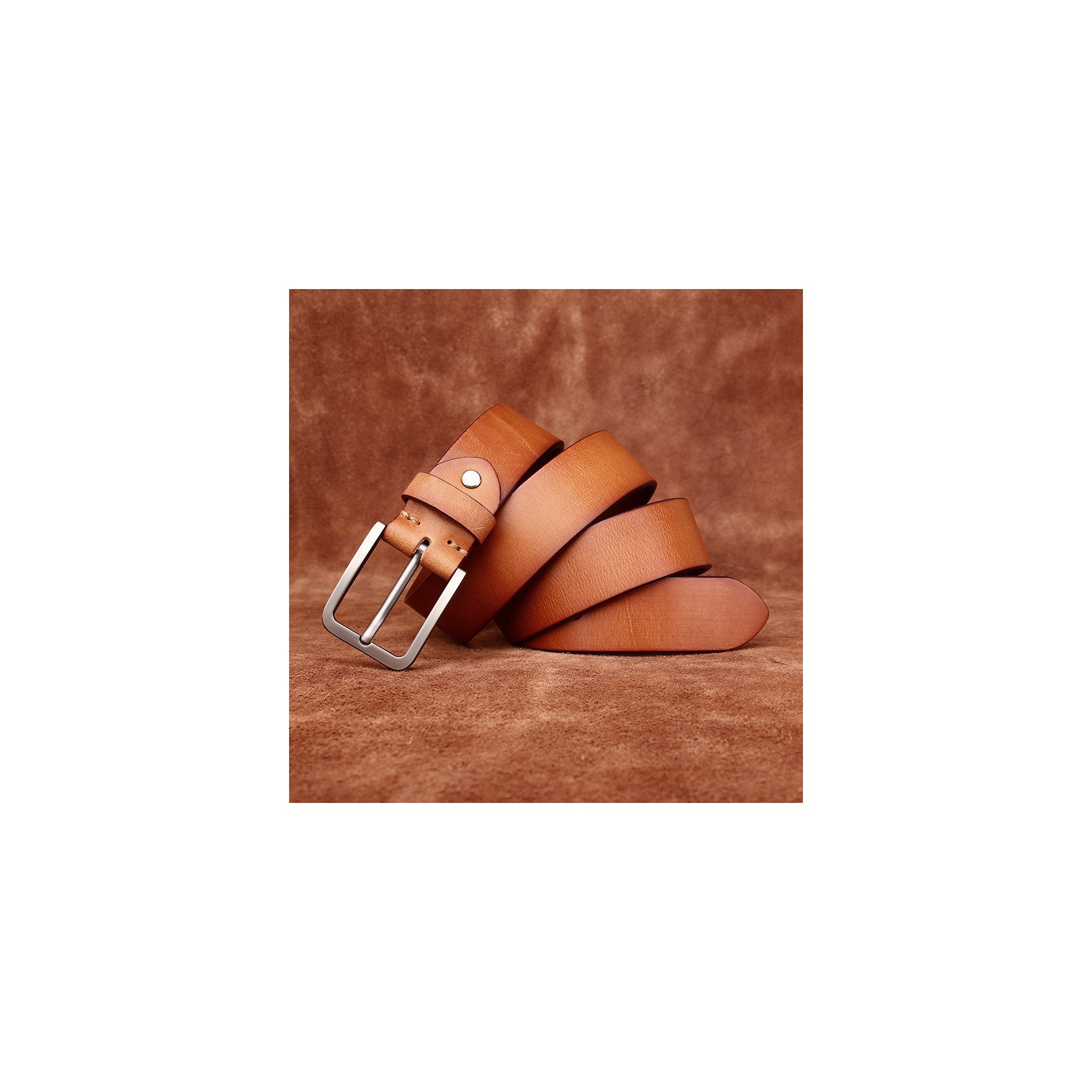 Мужской кожаный ремень Wingfield светло-коричневый