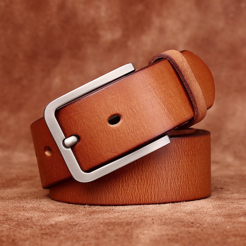 Мужской кожаный ремень Wingfield светло-коричневый - 2 фото