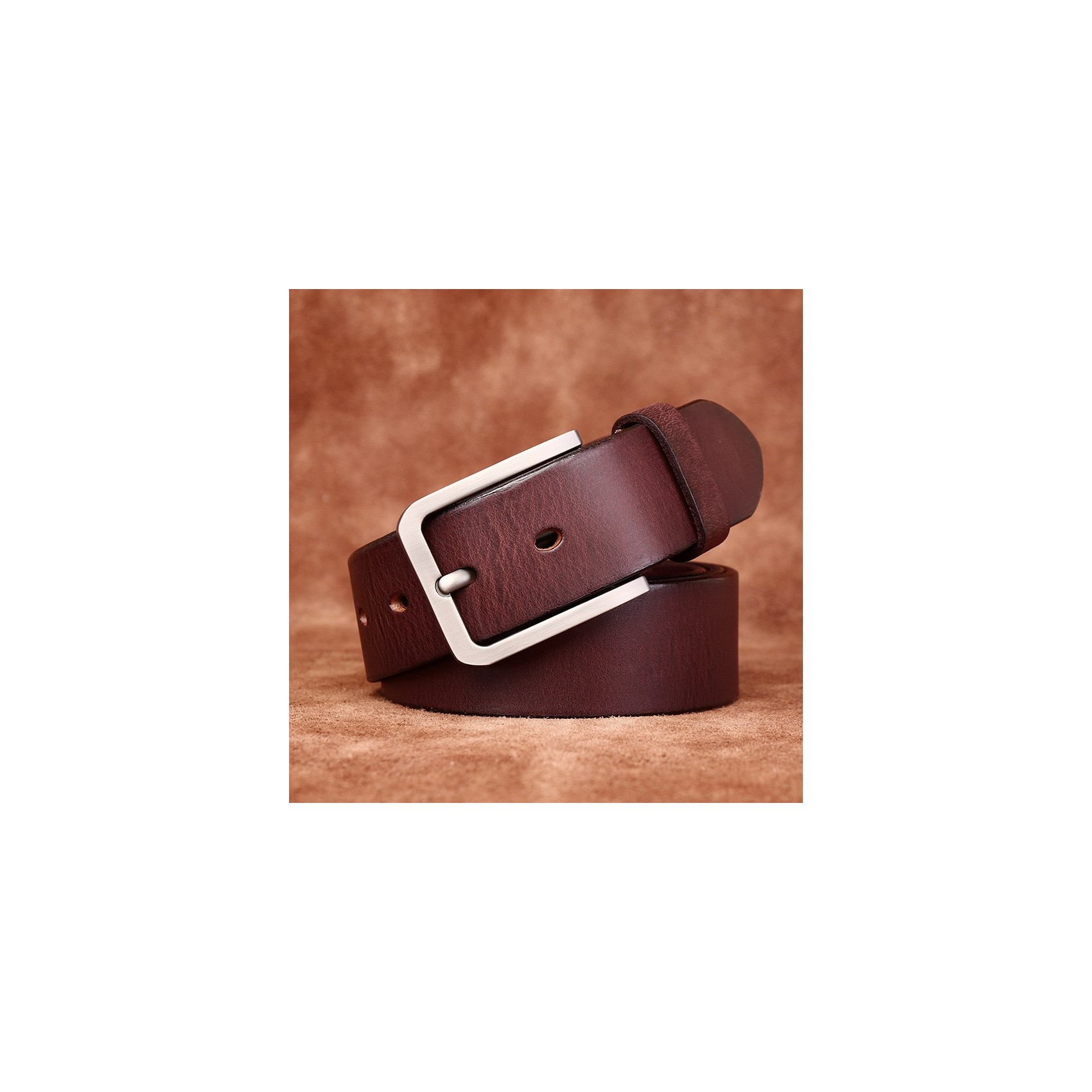 Мужской кожаный ремень Wingfield темно-коричневый
