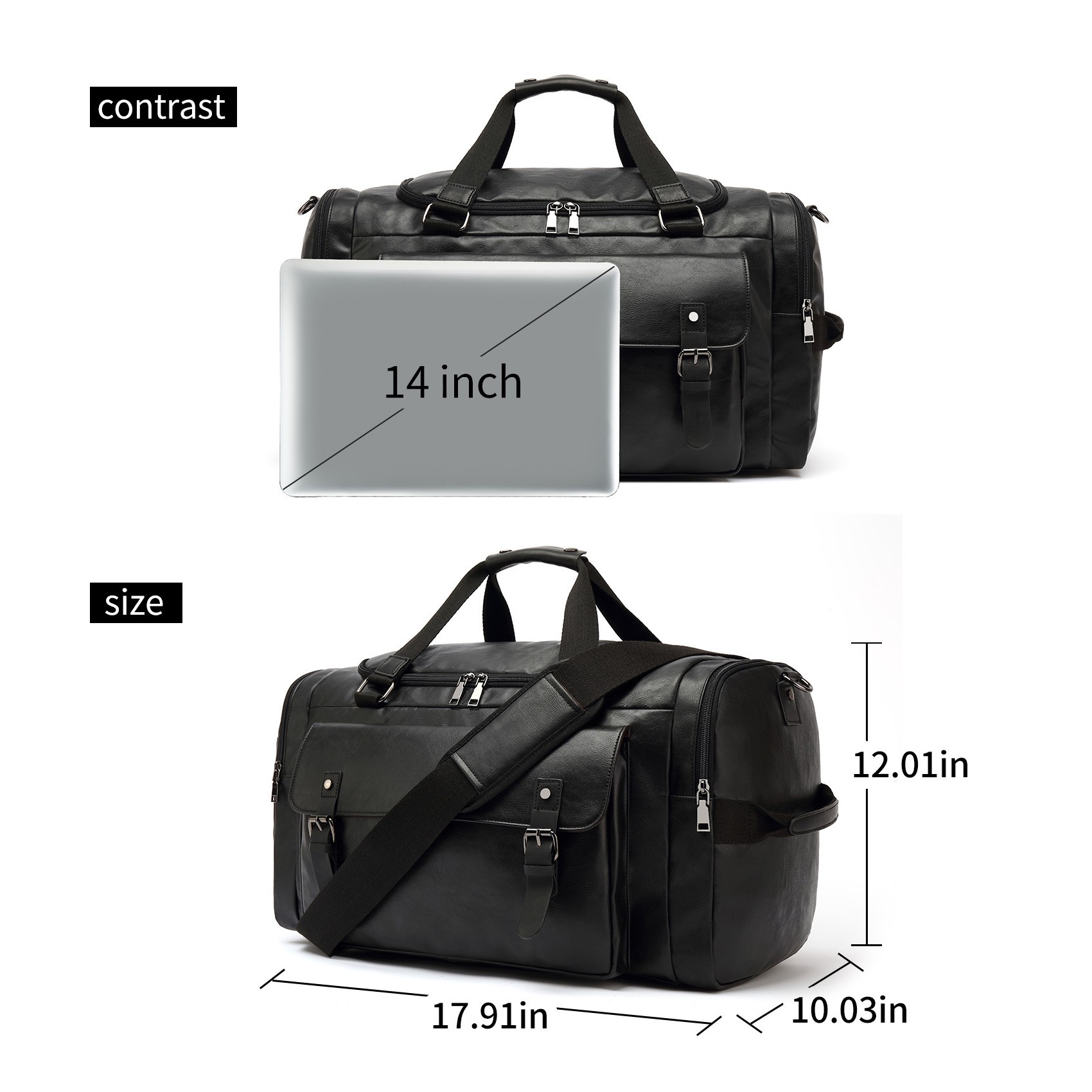 Чоловіча дорожня сумка Tobias чорна