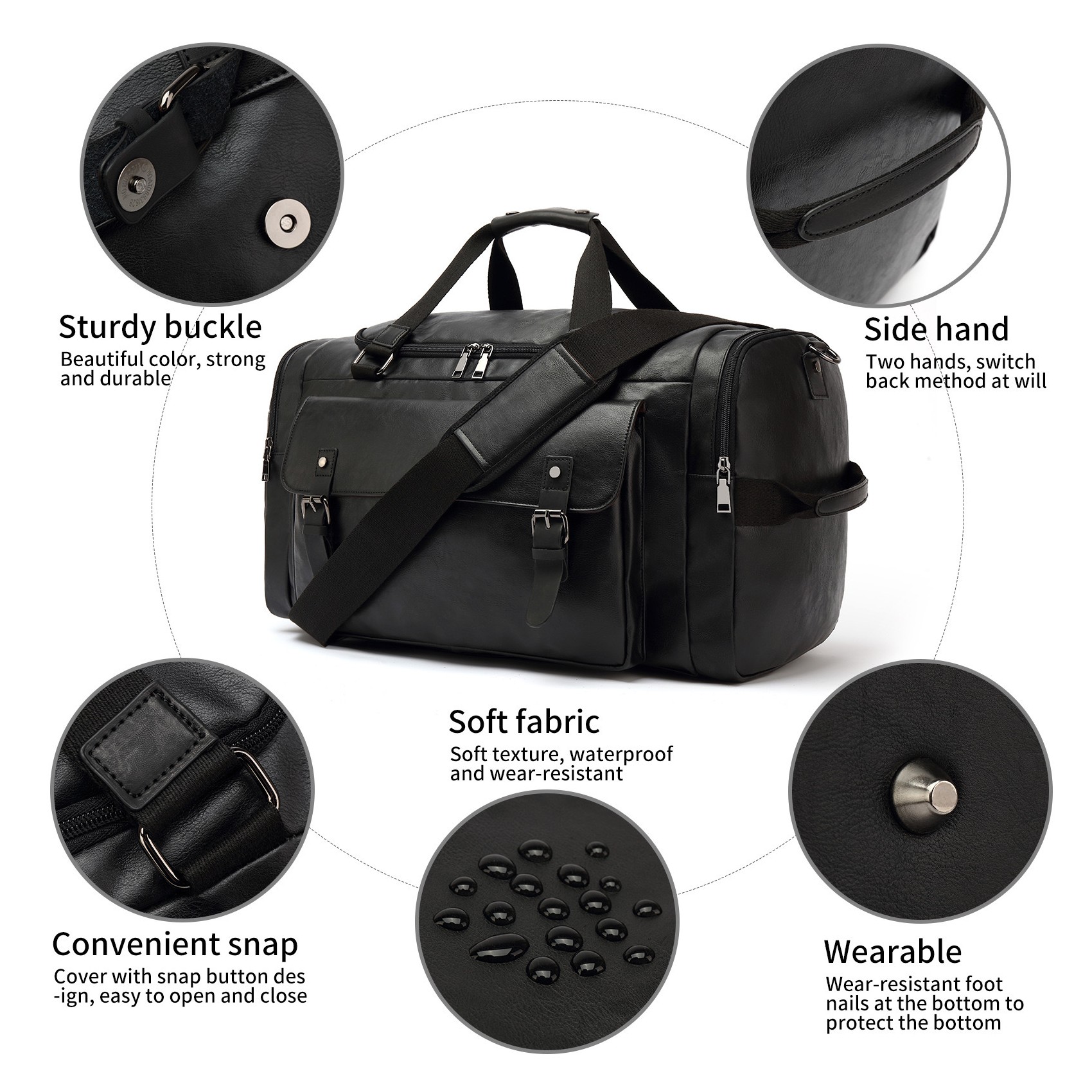 Мужская дорожная сумка Tobias черная