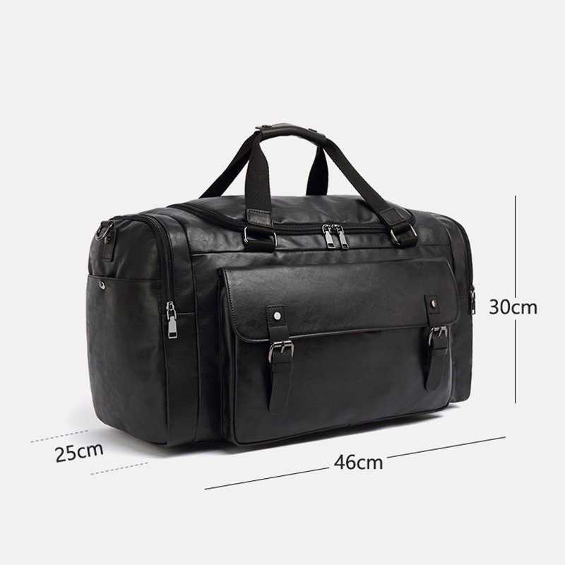 Чоловіча дорожня сумка Tobias чорна - 8 фото