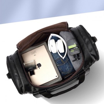 Чоловіча дорожня сумка Tobias чорна фото