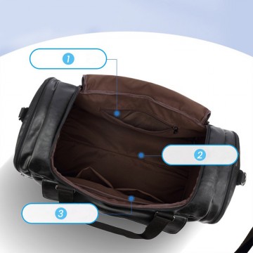 Чоловіча дорожня сумка Tobias чорна фото