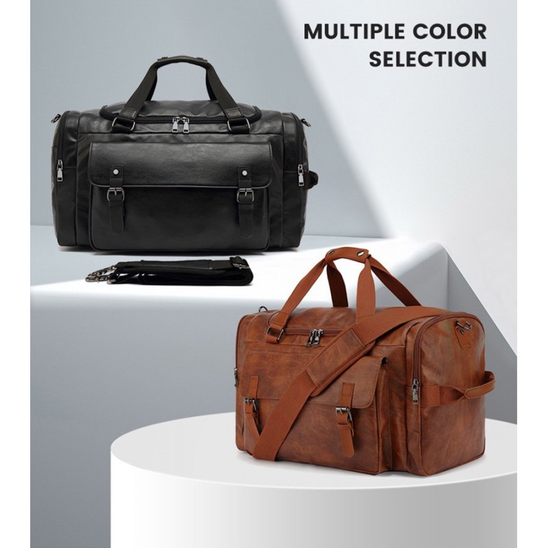 Мужская дорожная сумка Tobias черная - 13 фото