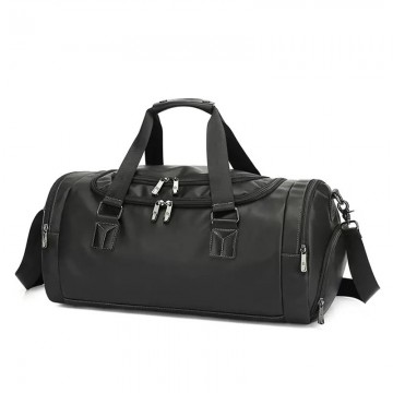 Чоловіча дорожня сумка Nathan чорна фото