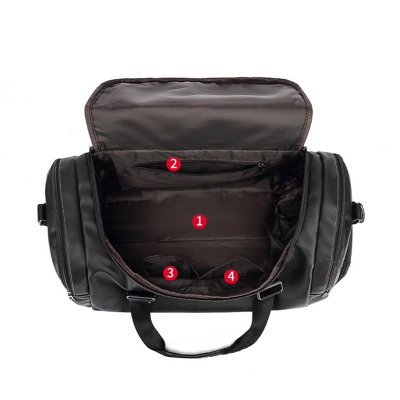 Мужская дорожная сумка Nathan черная - 2 фото