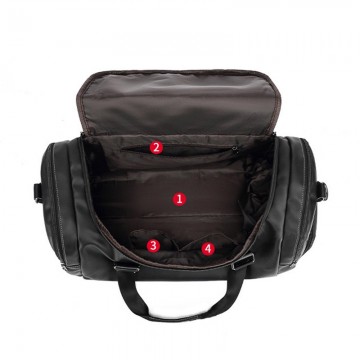 Чоловіча дорожня сумка Nathan чорна фото