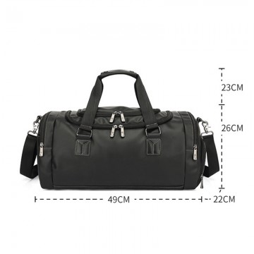 Чоловіча дорожня сумка Nathan чорна фото