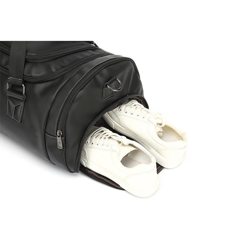 Чоловіча дорожня сумка Nathan чорна - 6 фото