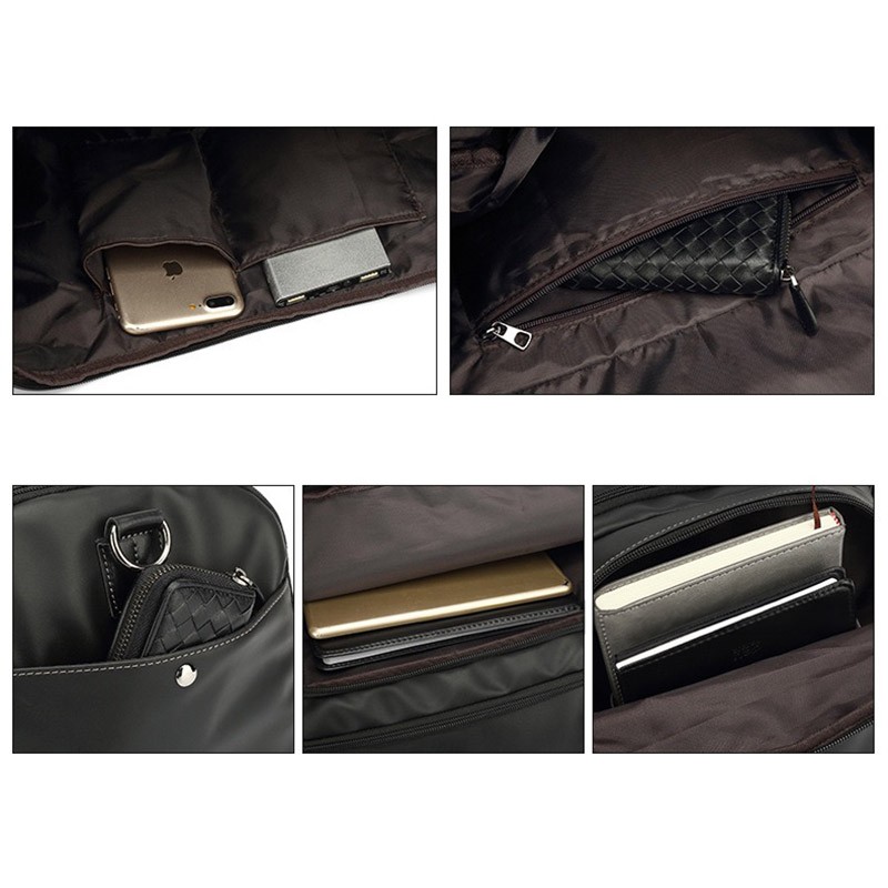 Чоловіча дорожня сумка Nathan чорна - 7 фото