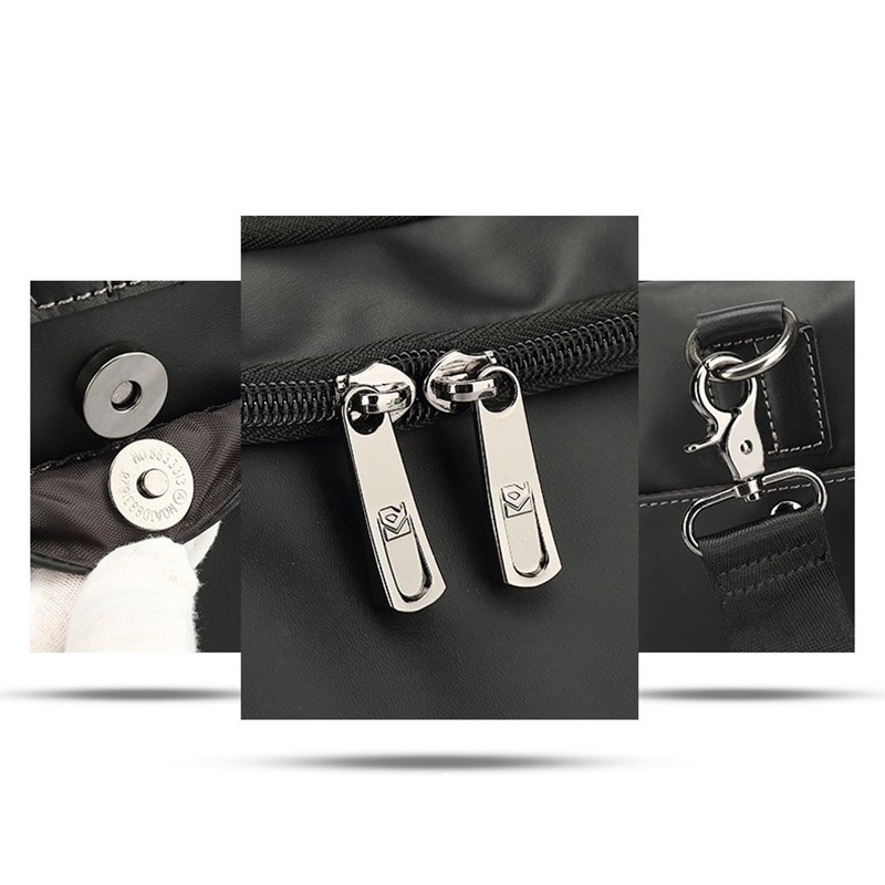 Мужская дорожная сумка Nathan черная - 8 фото