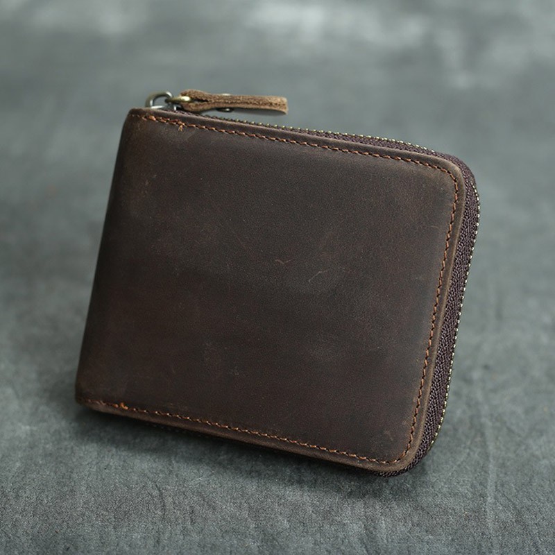 Мужской кожаный кошелек Grant темно-коричневый - 1 фото