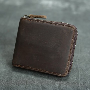 Чоловічий шкіряний гаманець Grant темно-коричневий фото