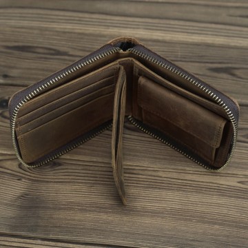 Мужской кожаный кошелек Grant темно-коричневый фото