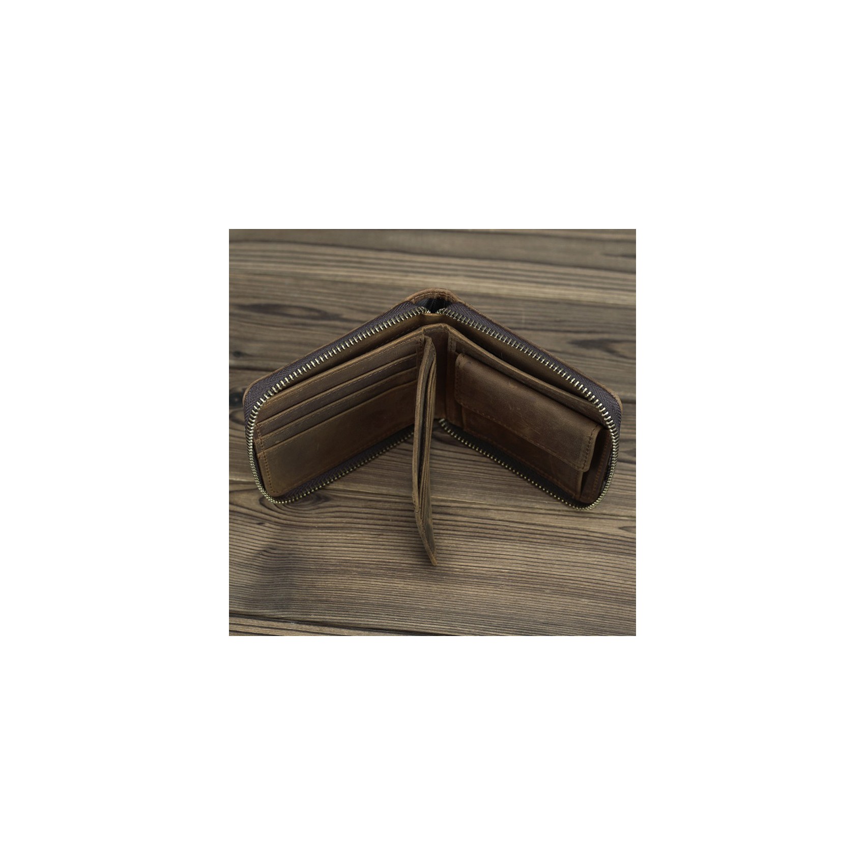 Чоловічий шкіряний гаманець Grant темно-коричневий