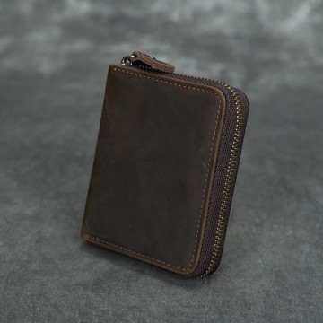 Чоловічий шкіряний гаманець Martin темно-коричневий фото