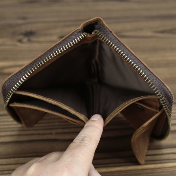 Чоловічий шкіряний гаманець Martin темно-коричневий фото