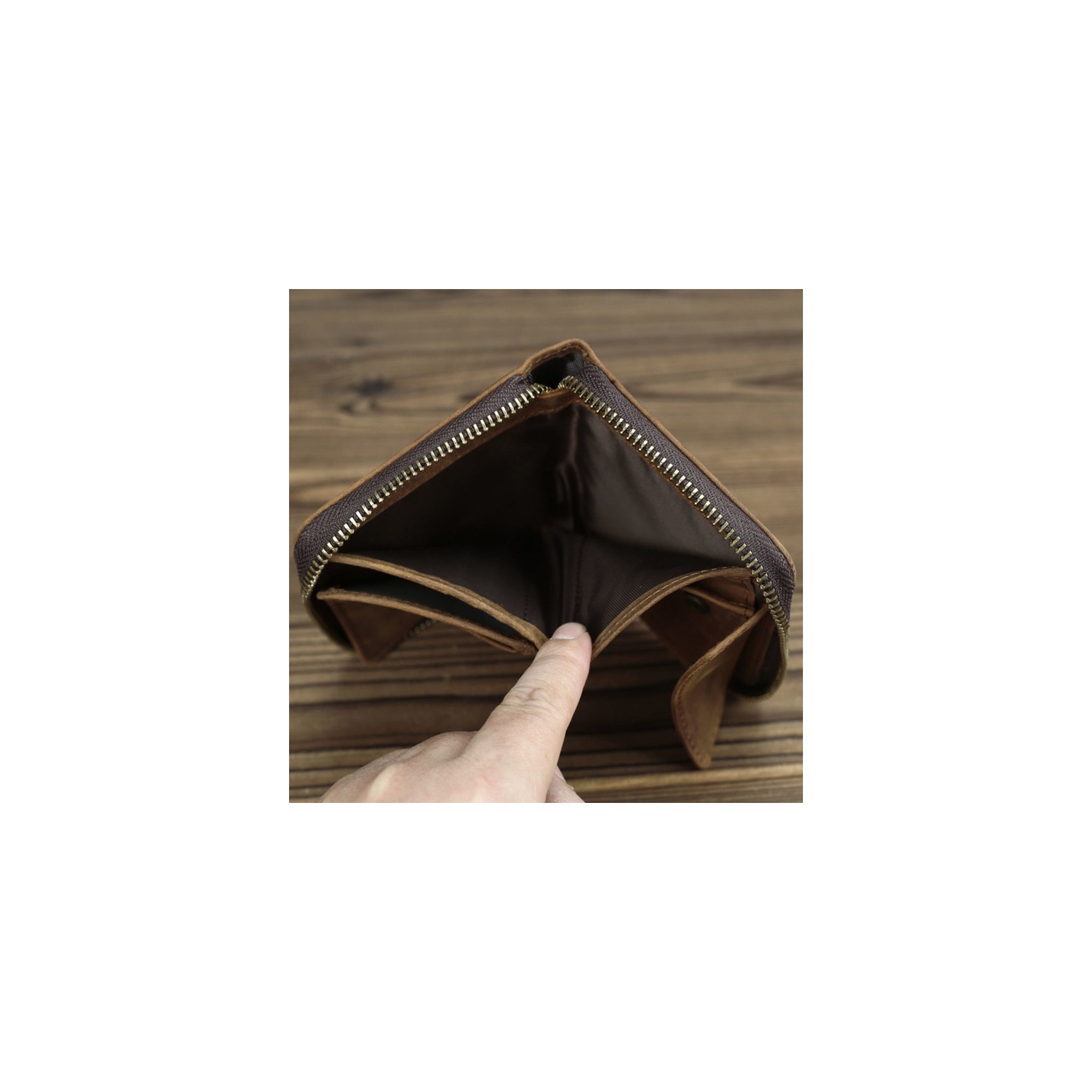 Чоловічий шкіряний гаманець Martin темно-коричневий